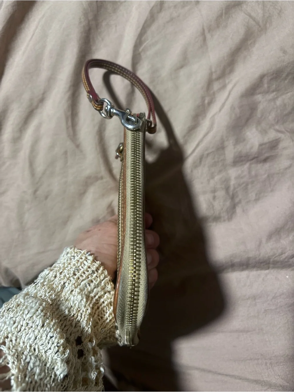 Dooney & Bourke Tan heart Patterned Wristlet